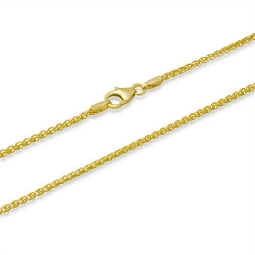 14k GOLD PLATED STERLING SILVER 925 ITALIAN CHAIN NECKLACE BRACELET ANKLET 