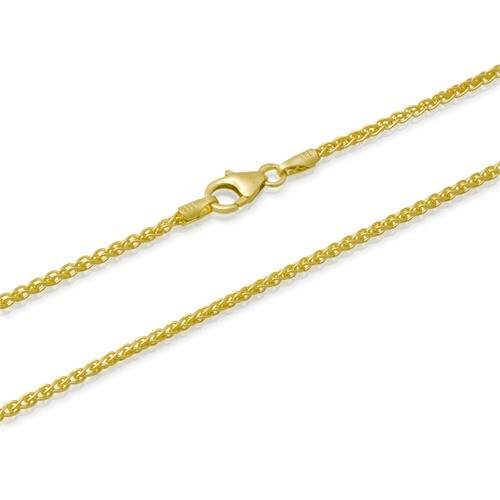 18K Gold Plate Sterling Silver 925 Italian Necklace Bracelet Choker Anklet Chain
