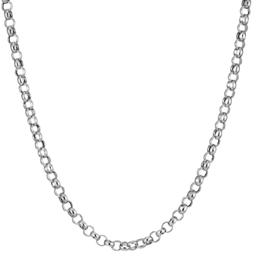 Collana a catena in argento con chiusura a pila per sovrapporre cio... | Collana a Catena in Argento Stacker Clasp