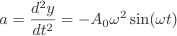 -A_0\omega^{2}\sin(\omega{t})